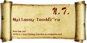 Nyilassy Teodóra névjegykártya